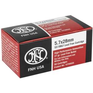 Federal  FNH 5.7x28mm Ammunition SS198LF 27 Grain Green Tip Hollow Point Brick of 500 Rounds