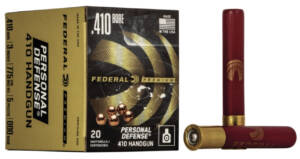 Federal Premium Personal Defense .410 bore 5 Pellet Lead Buckshot Centerfire Pistol Ammunition 500 rounds