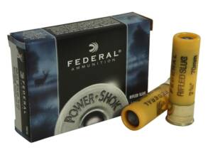 FEDERAL POWER-SHOK AMMUNITION 20 GAUGE 2-3/4″ 3/4 OZ HOLLOW POINT RIFLED SLUG 500 ROUNDS