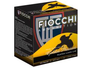 FIOCCHI GOLDEN PHEASANT AMMUNITION 20 GAUGE 2-3/4″ 1 OZ #7-1/2 NICKEL PLATED SHOT 500 ROUNDS