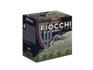 FIOCCHI HIGH SPEED STEEL AMMUNITION 20 GAUGE 3″ 7/8 OZ #3 NON-TOXIC STEEL SHOT 500 ROUNDS