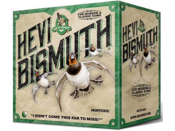 HEVI-SHOT BISMUTH AMMUNITION 20 GAUGE 3″ 1-1/8 OZ NON-TOXIC SHOT 500 ROUNDS
