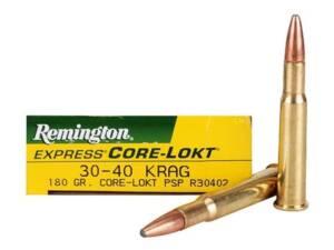 REMINGTON CORE-LOKT AMMUNITION 30-40 KRAG 180 GRAIN POINTED SOFT POINT CORE-LOKT 300 ROUND