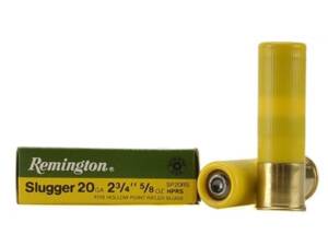 REMINGTON SLUGGER AMMUNITION 20 GAUGE 2-3/4″ 5/8 OZ RIFLED SLUG 500 ROUNDS