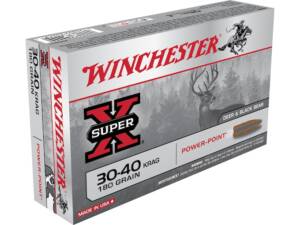 WINCHESTER SUPER-X AMMUNITION 30-40 KRAG 180 GRAIN POWER-POINT 300 ROUND