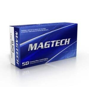 Magtech 44 S&W Special 240gr FMJ Low Recoil ammo box and brass cartridges