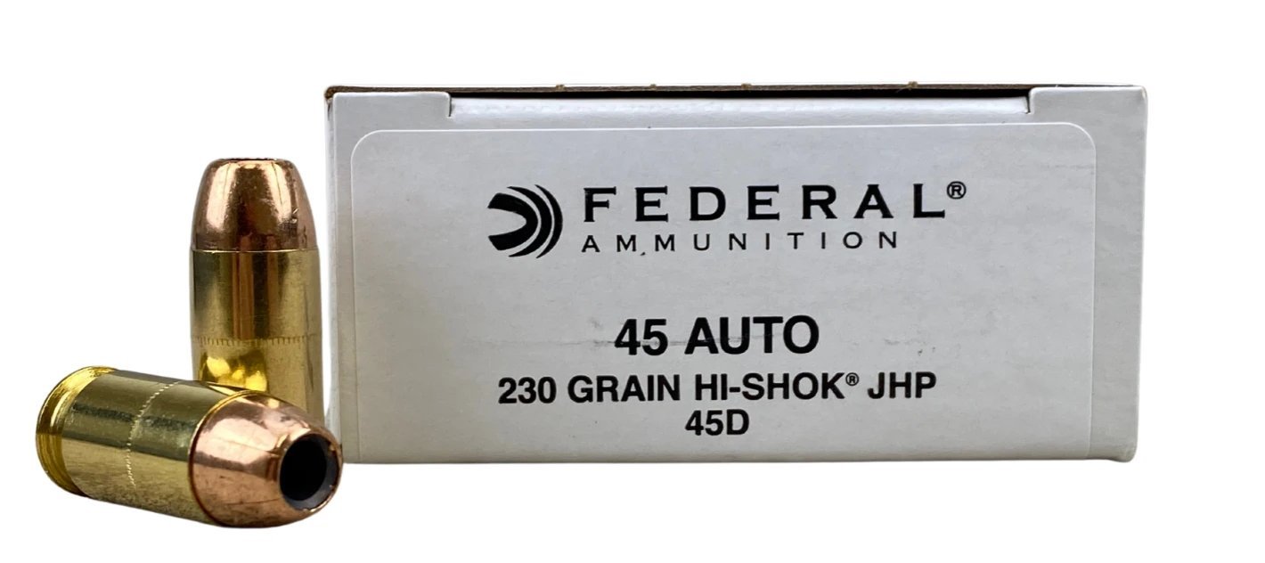 Federal Classic Law Enforcement .45 ACP 230 grain Hi-Shok JHP ammunition 50-round box
