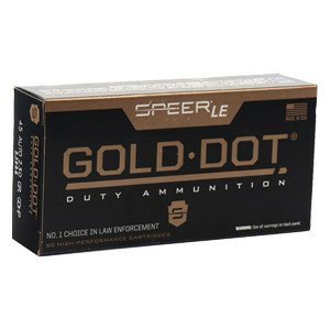 Speer LE Gold Dot Duty .45 ACP 230 grain GDHP ammunition 50-round box