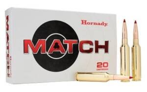 Hornady Match 7mm PRC 180 grain ELD Match ammunition 20-round box with cartridges