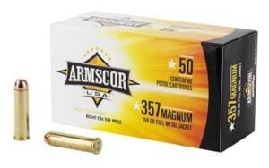 Armscor USA .357 Magnum 158 grain FMJ target ammunition 50-round box