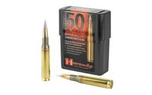 Hornady Match .50 BMG 750 grain A-MAX ammunition 10-round box with cartridges