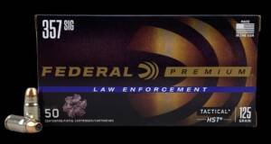 Federal Law Enforcement Tactical HST .357 SIG 125 grain JHP ammunition 50-round box