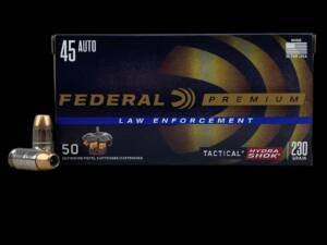 Federal Premium Law Enforcement Tactical Hydra-Shok .45 ACP 230 grain JHP 50-round box