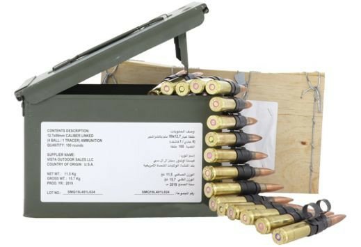 Federal Lake City .50 BMG 4:1 M33 Ball / M17 Tracer Linked – 100 Round Can
