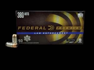 Federal Law Enforcement Tactical HST .380 Auto 99 grain JHP ammunition 50-round box