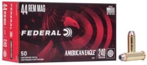Federal American Eagle .44 Rem Mag 240 grain JHP ammunition 50-round box