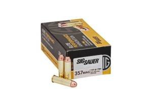 Sig Sauer Elite Ball .357 Magnum 125 grain FMJ target ammunition 50-round box