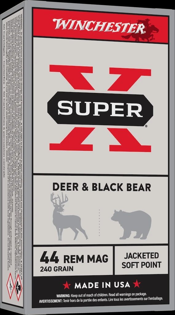Winchester Super-X .44 Rem Mag 240 grain JSP ammunition 50-round box