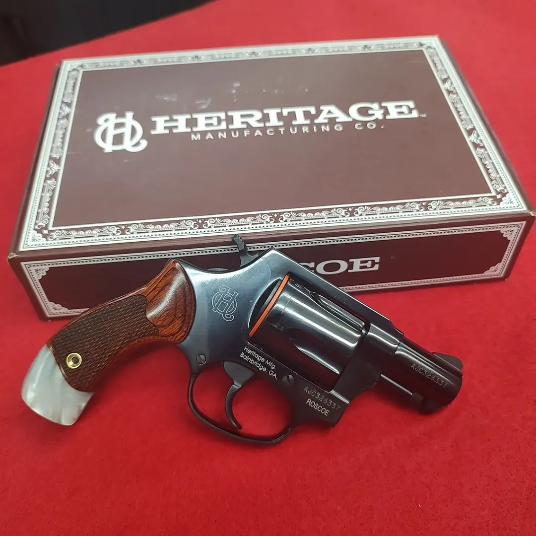 Compact Heritage Roscoe 38 Special snubnose revolver for concealed carry