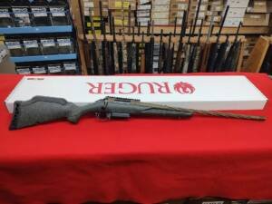 Ruger American Predator Gen2 7mm-08 rifle with Green Splatter stock