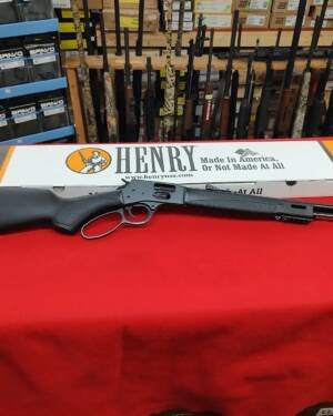 Henry Big Boy X .357 Mag Rifle lever action rifle resting on red counter display near me