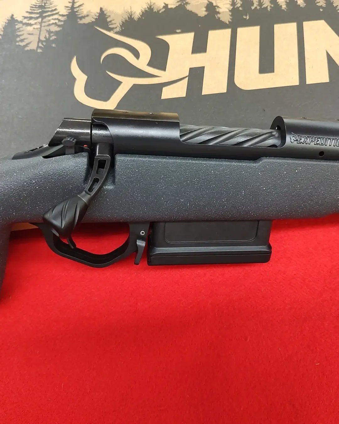 Taurus Expedition 308 Win bolt action rifle on red counter display near me
